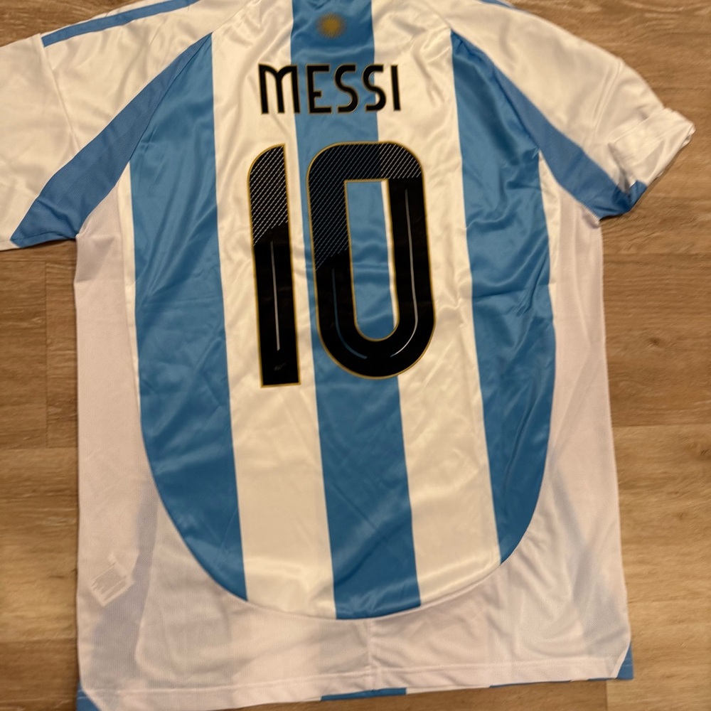 Adidas Youth Argentina 24 Lionel Messi Home Jersey Large